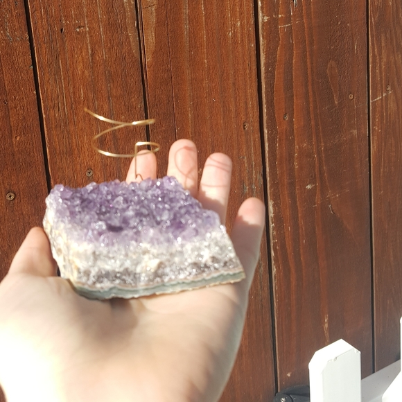 Lovely Amethyst Raw Crystal Decor with Airplant - Picture 3 of 5